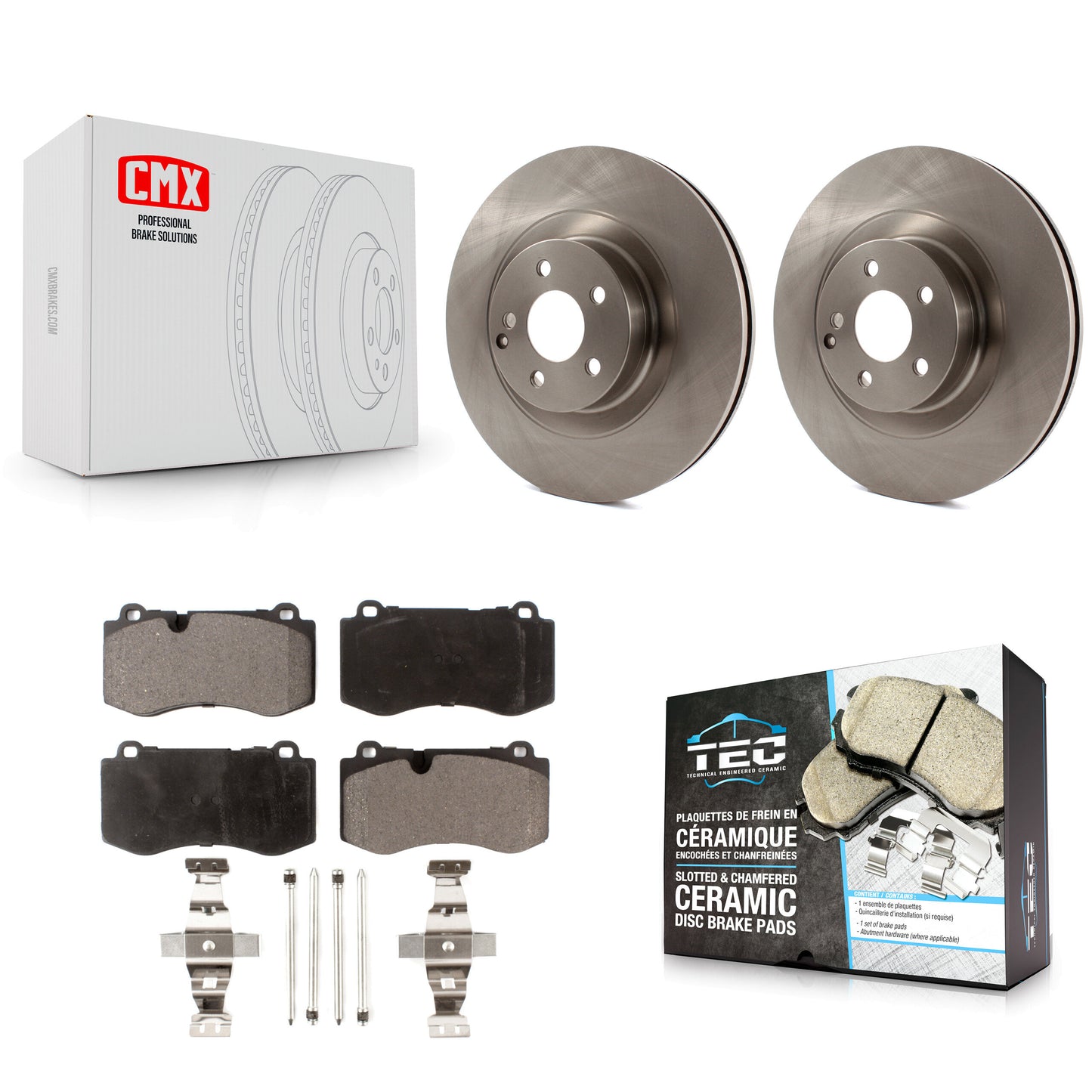 [Avant] Kit de Disque et plaquette (céramique) de frein pour Mercedes-Benz S550 SL550 CL550 S600 S400 S350 CL600 S450 K8T-100599