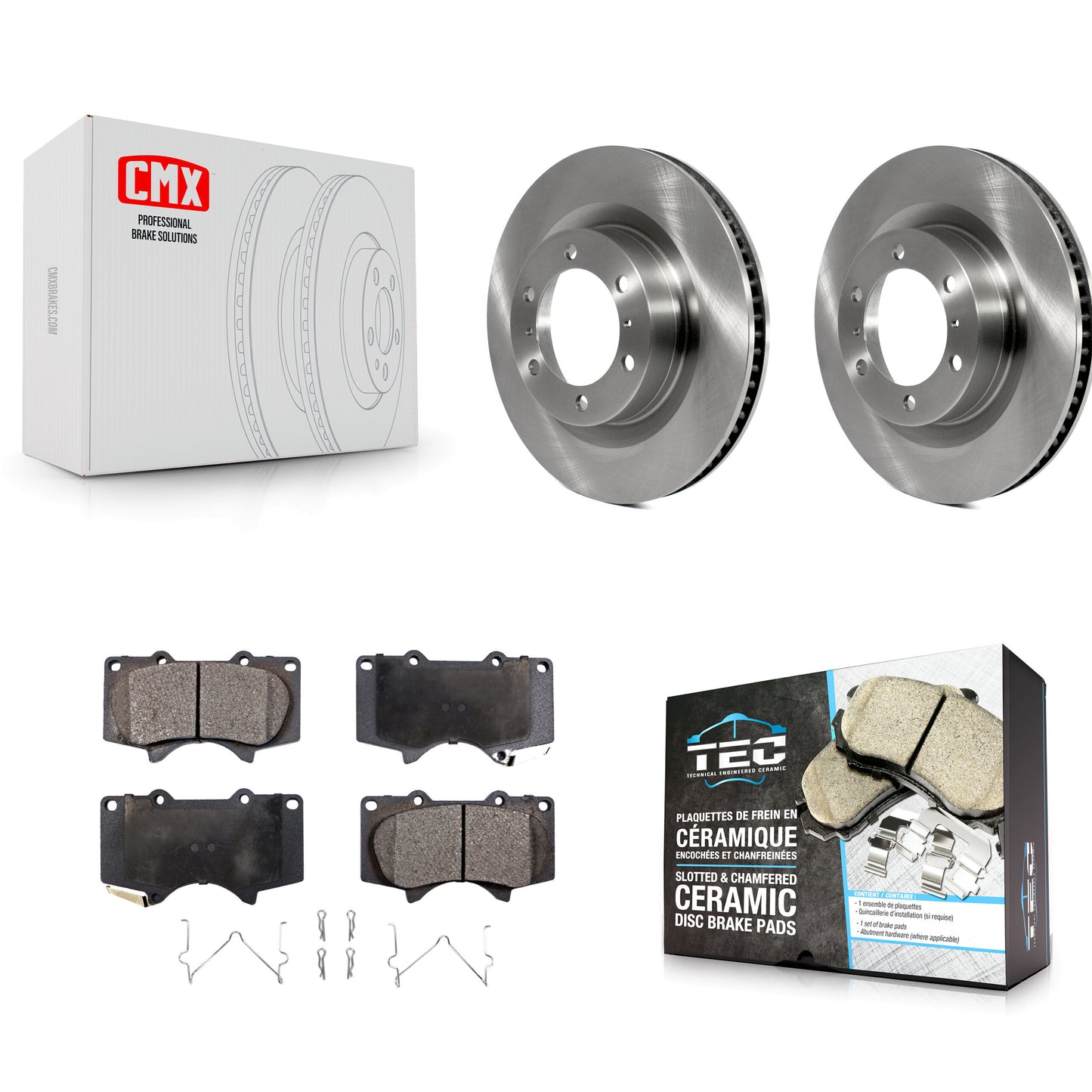 [Avant] Kit de Disque et plaquette (céramique) de frein pour 2010-2023 Toyota 4Runner Lexus GX460 K8T-100609