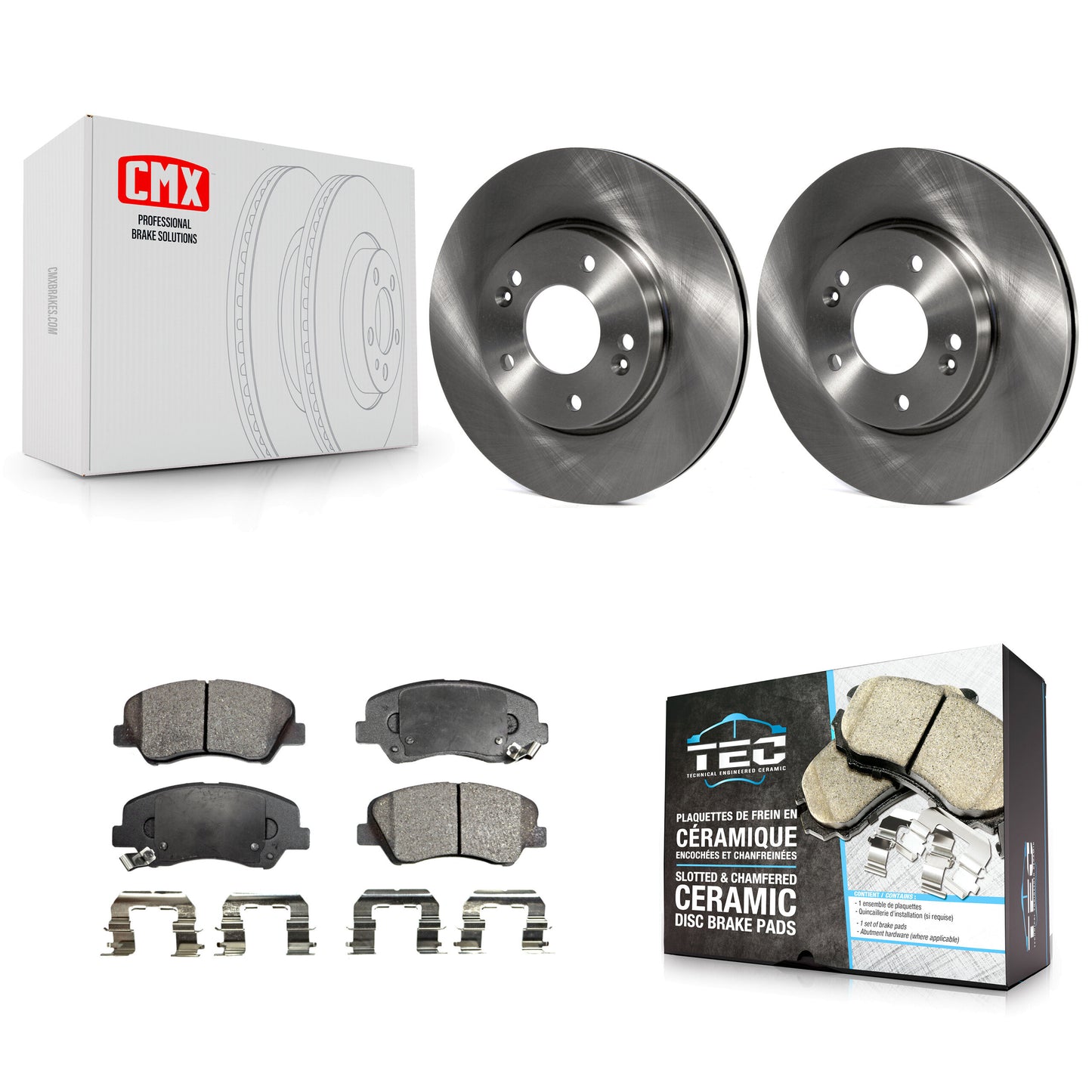 [Avant] Kit de Disque et plaquette (céramique) de frein pour Hyundai Elantra Kia Forte Veloster GT Forte5 Coupe Koup K8T-100621