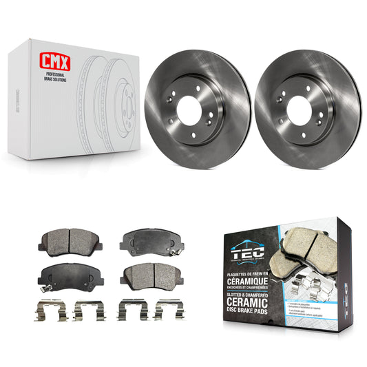 [Avant] Kit de Disque et plaquette (céramique) de frein pour Hyundai Elantra Kia Forte Veloster GT Forte5 Coupe Koup K8T-100621