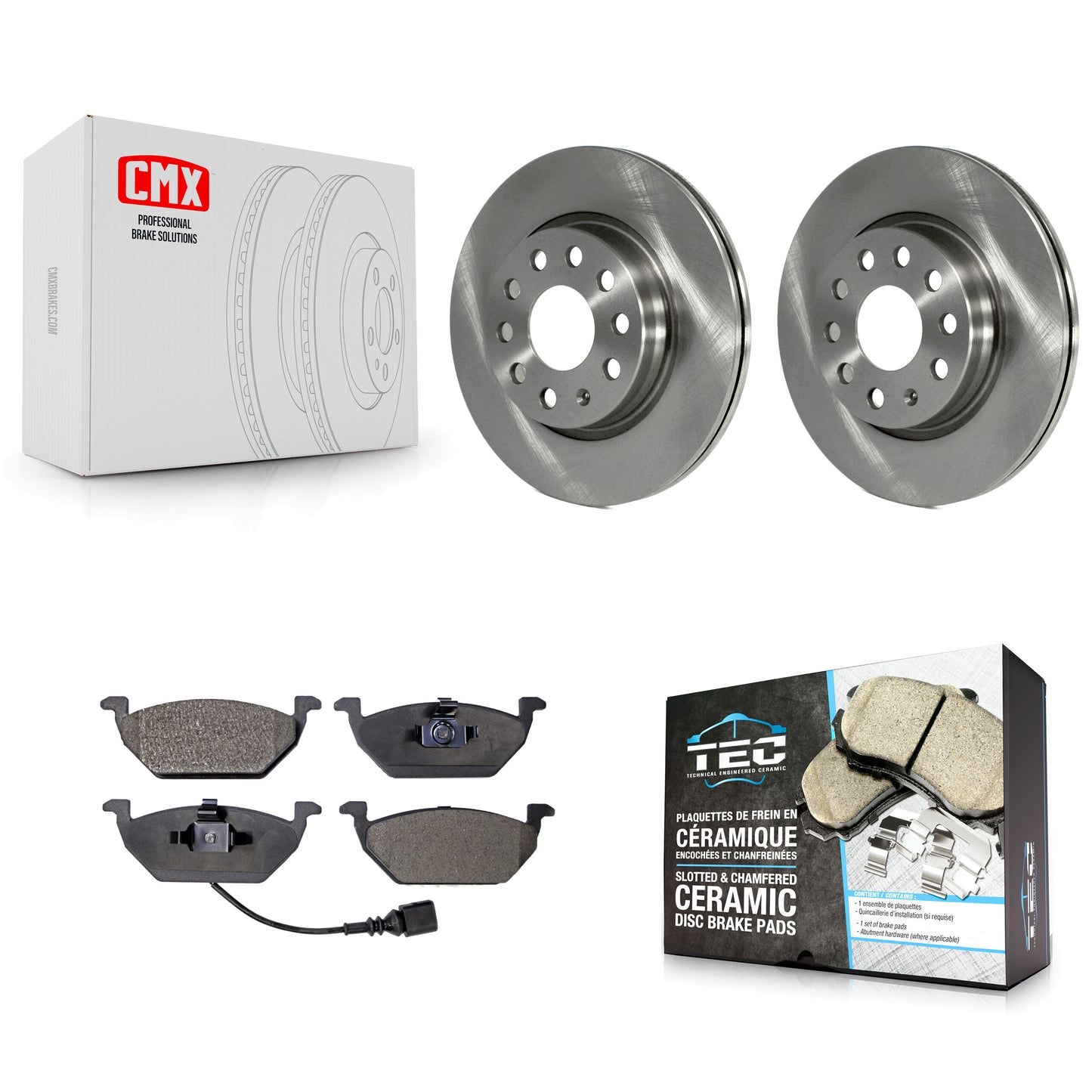 [Avant] Kit de Disque et plaquette (céramique) de frein pour 2011-2015 Volkswagen Jetta avec 280mm Diameter Rotor K8T-100632