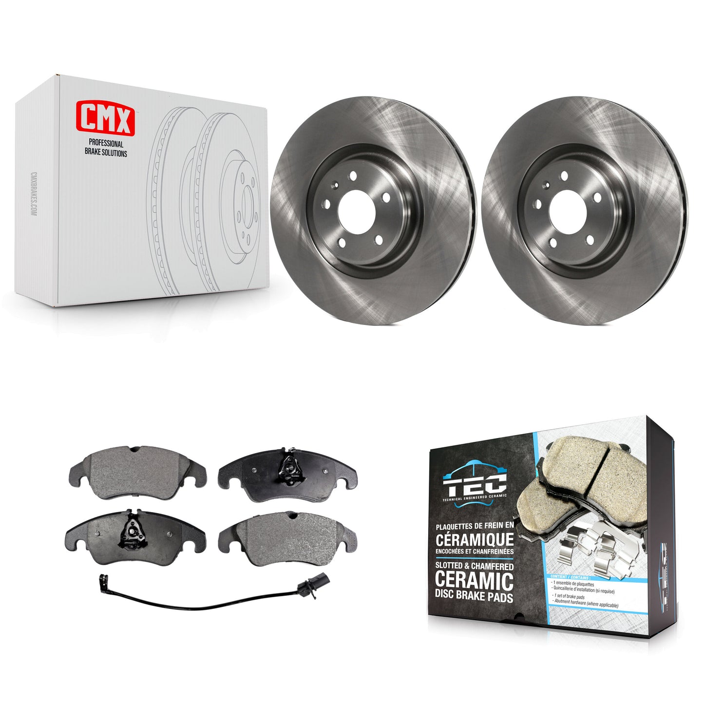 [Avant] Kit de Disque et plaquette (céramique) de frein pour 2014 Audi A6 avec 356mm Diameter Rotor K8T-100634