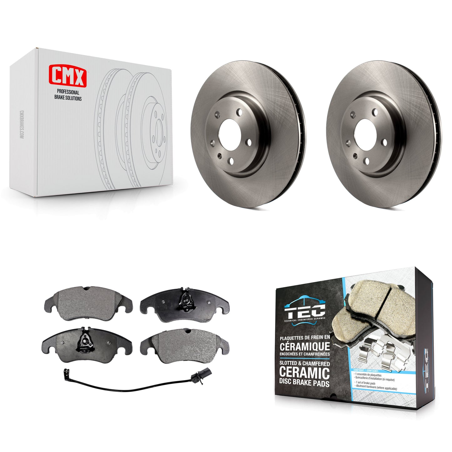 [Avant] Kit de Disque et plaquette (céramique) de frein pour Audi A4 Q5 A5 Quattro A7 allroad A6 S5 K8T-100636