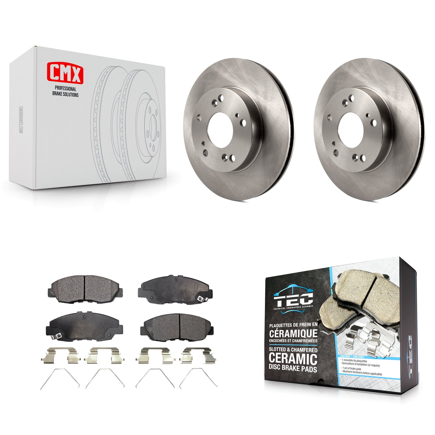 [Avant] Kit de Disque et plaquette (céramique) de frein pour Honda Civic K8T-100640