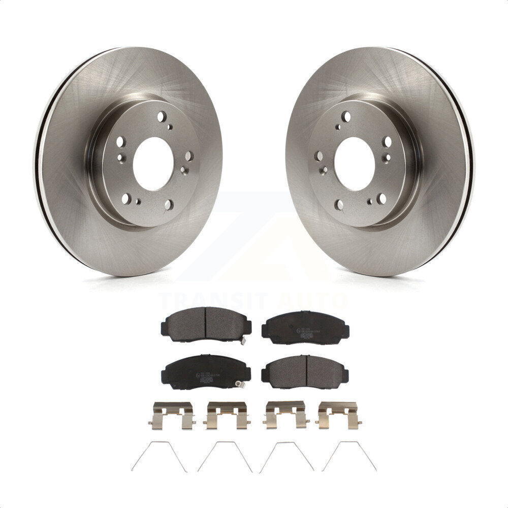 [Avant] Kit de Disque et plaquette (céramique) de frein pour Honda Civic K8T-100652 par Transit Auto