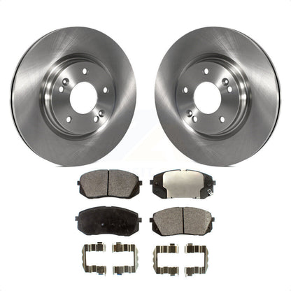 [Avant] Kit de Disque et plaquette (céramique) de frein pour 2015 Hyundai Sonata GAS engine avec Manual Parking K8T-100689 par Transit Auto