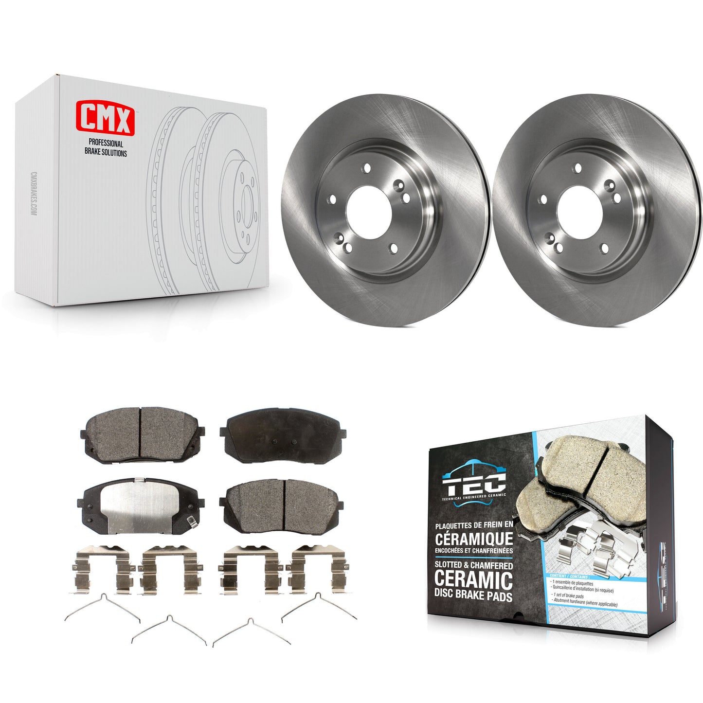 [Avant] Kit de Disque et plaquette (céramique) de frein pour Hyundai Sonata Kia Optima Niro EV Kona Electric K8T-100690