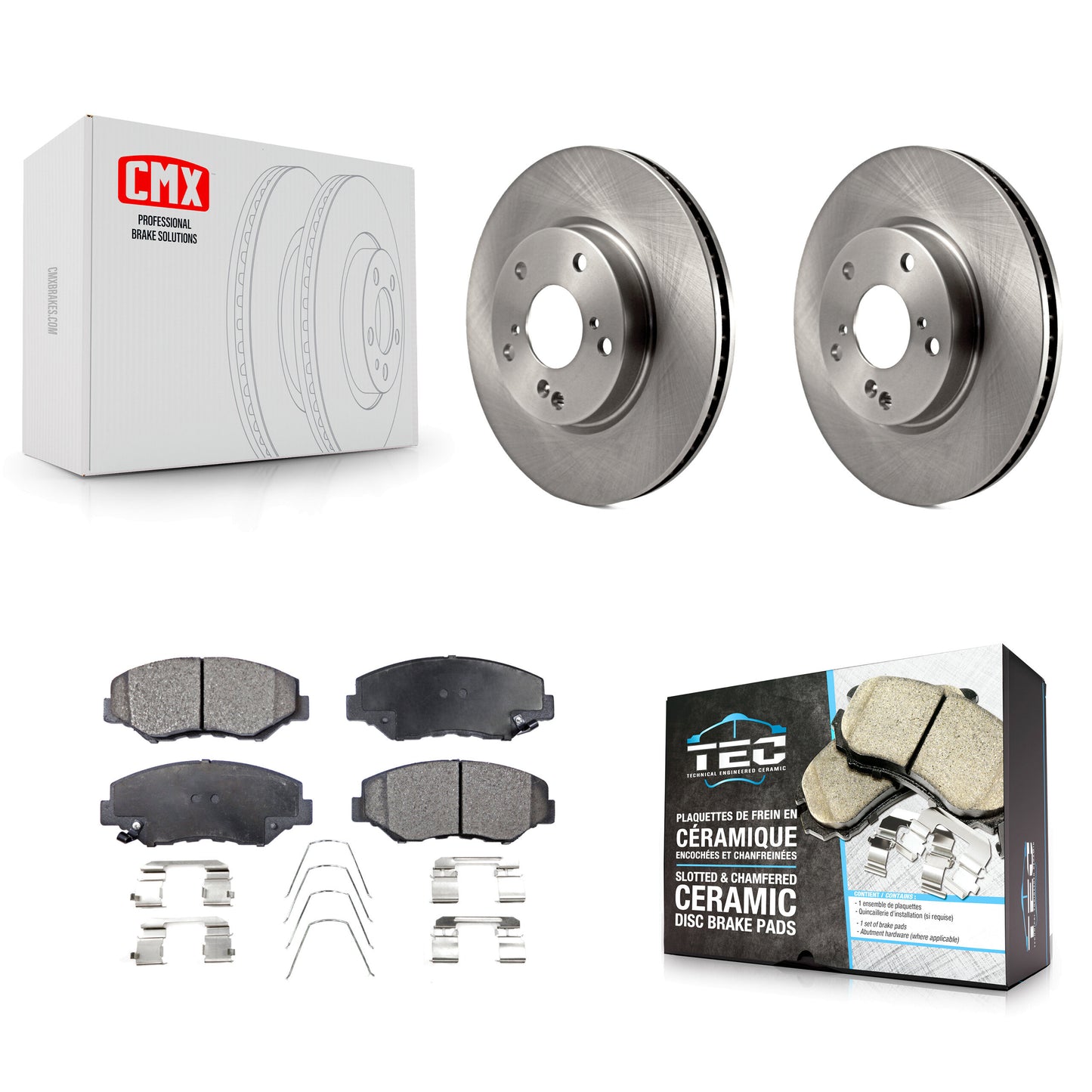 [Avant] Kit de Disque et plaquette (céramique) de frein pour Honda Civic K8T-100693