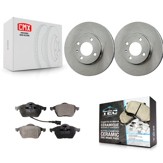 [Avant] Kit de Disque et plaquette (céramique) de frein pour 1996-1998 Volkswagen Jetta 2.8L avec 256mm Diameter Rotor K8T-100695