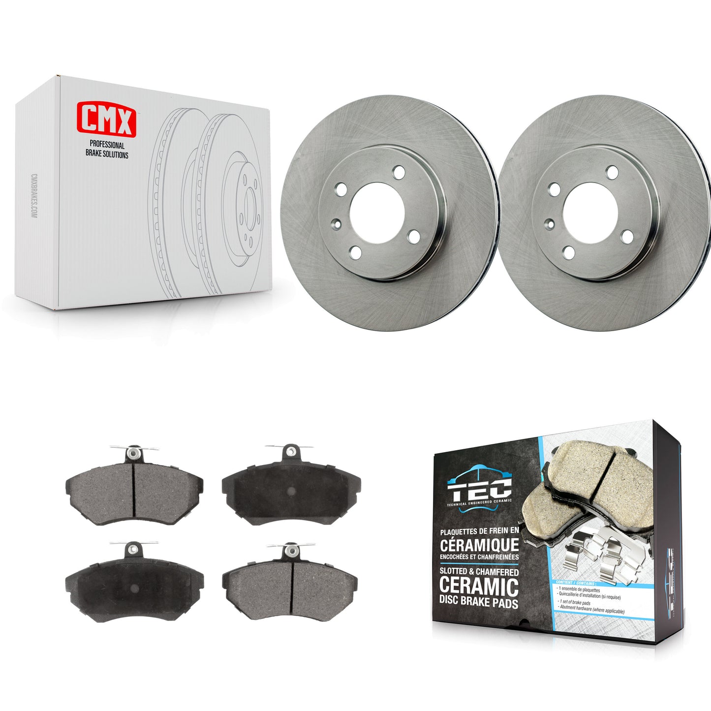 [Avant] Kit de Disque et plaquette (céramique) de frein pour Volkswagen Cabrio Golf Passat K8T-100696