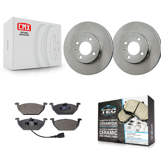 [Avant] Kit de Disque et plaquette (céramique) de frein pour 1999 Volkswagen Jetta 1.9L Old Body Style K8T-100697