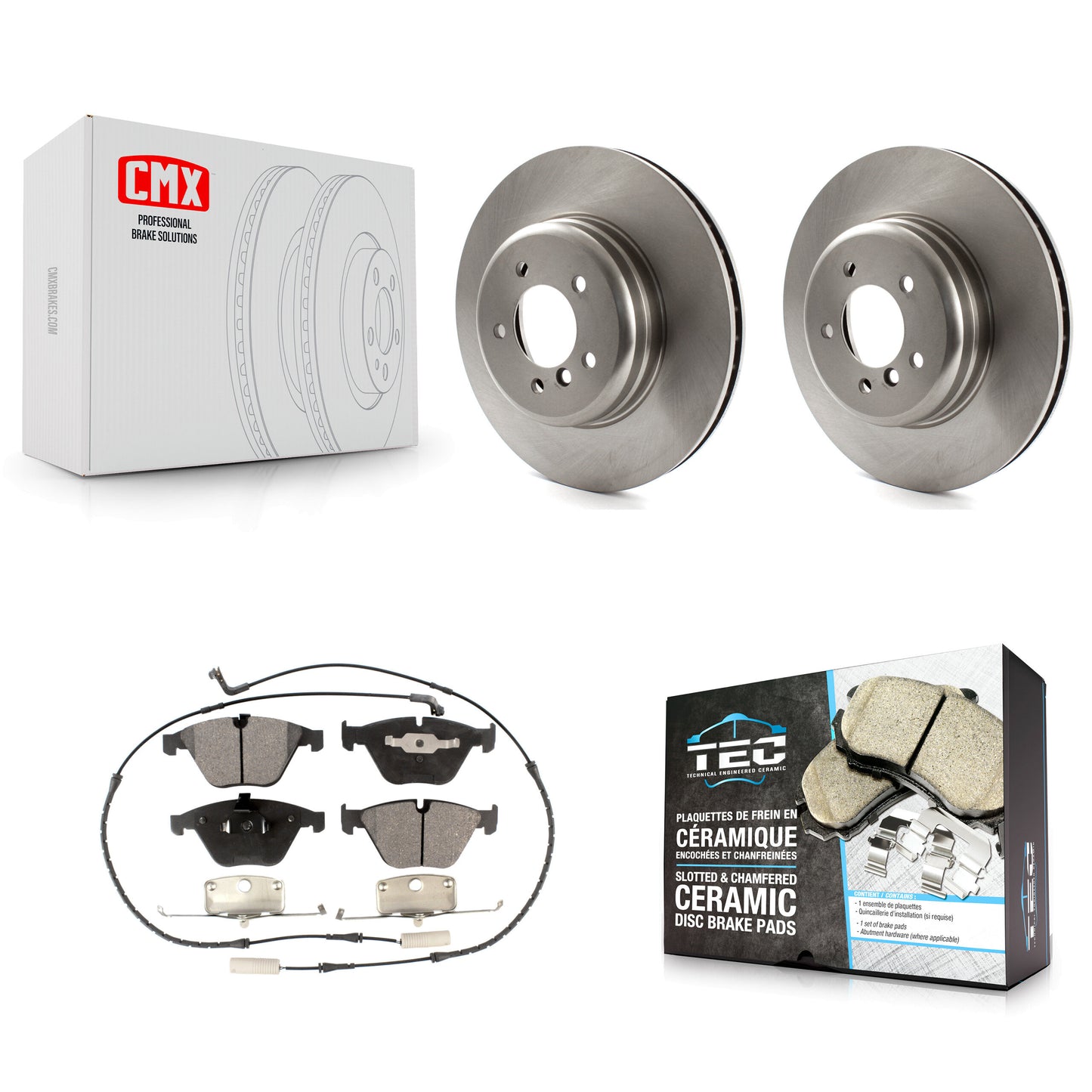 [Avant] Kit de Disque et plaquette (céramique) de frein pour BMW 650i 535i 550i 645Ci 545i K8T-100702