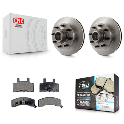 [Avant] Kit de Disque et plaquette (céramique) de frein pour Chevrolet Tahoe GMC C2500 Express 3500 C3500 C1500 Suburban 2500 Savana Yukon K8T-100710