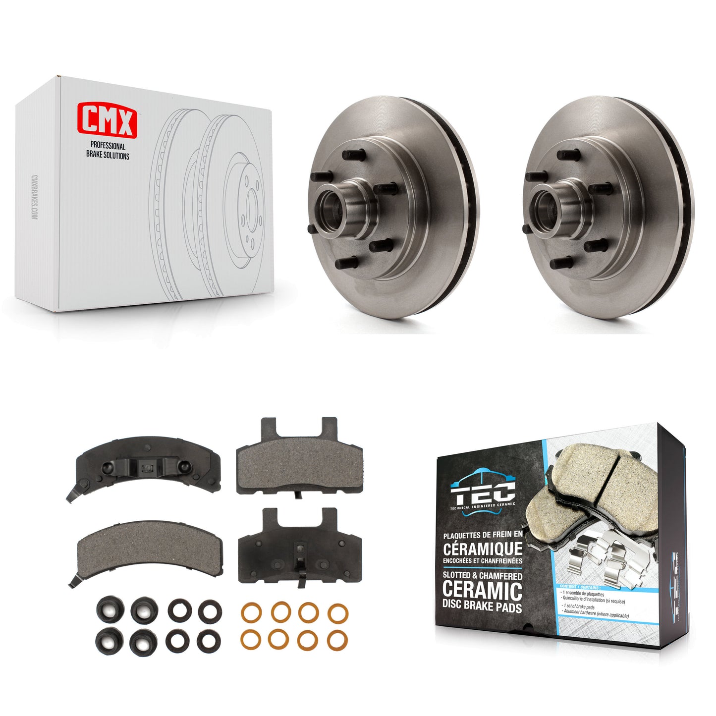[Avant] Kit de Disque et plaquette (céramique) de frein pour Chevrolet C2500 Express 2500 GMC Savana K8T-100711