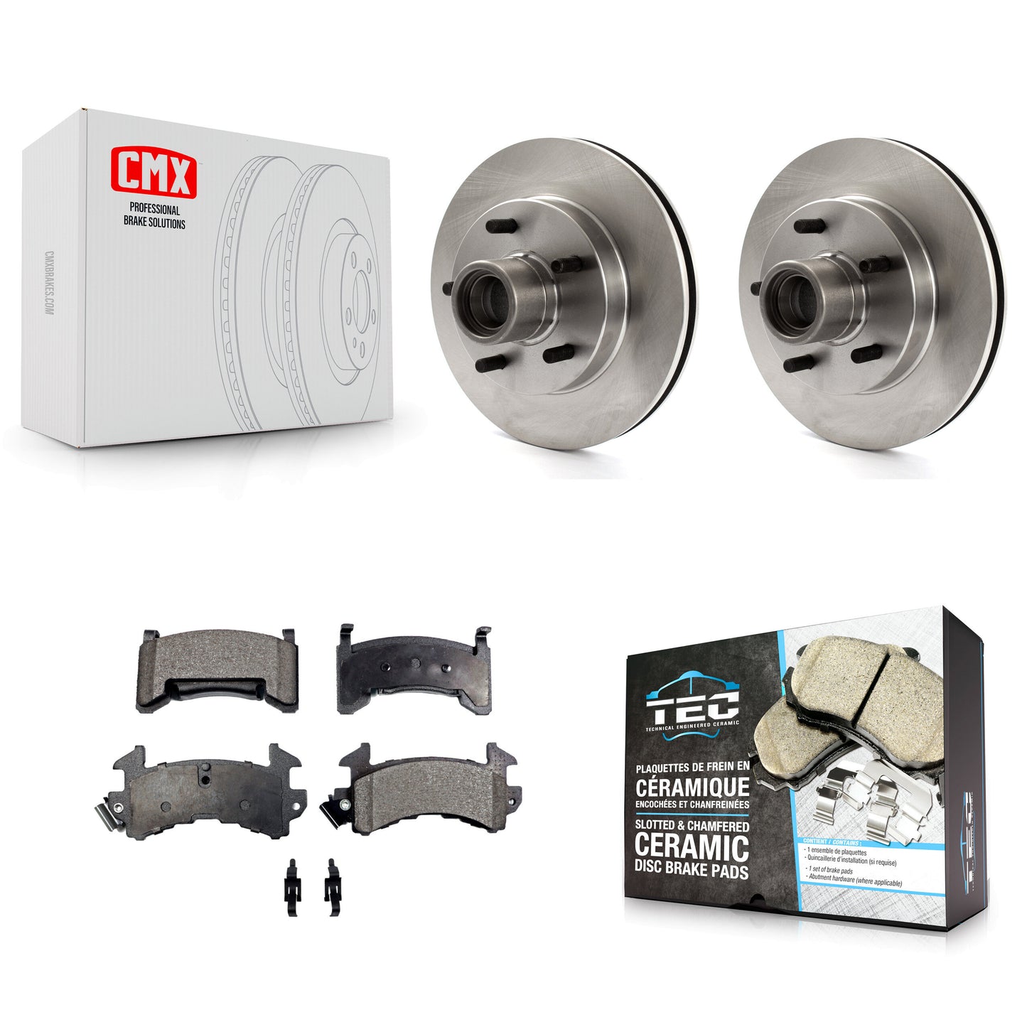 [Avant] Kit de Disque et plaquette (céramique) de frein pour Chevrolet S10 GMC Sonoma Blazer Jimmy Isuzu Hombre S15 K8T-100713