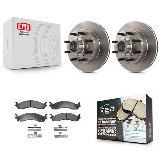 [Avant] Kit de Disque et plaquette (céramique) de frein pour Ford F-350 F-250 E-250 Econoline E-350 Club Wagon Super Duty K8T-100721