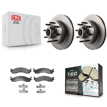 [Avant] Kit de Disque et plaquette (céramique) de frein pour Ford E-350 Super Duty E-250 Econoline F-250 HD Club Wagon E-450 K8T-100723