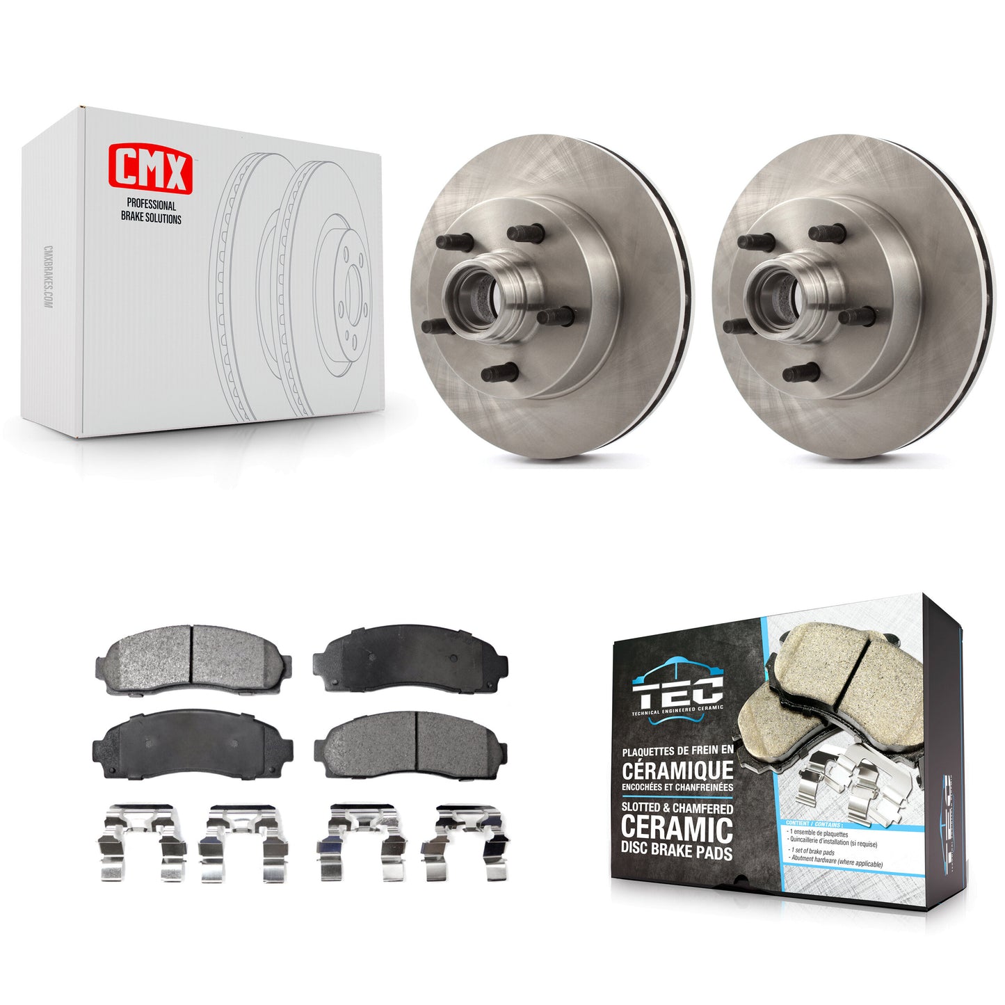 [Avant] Kit de Disque et plaquette (céramique) de frein pour Mazda B2300 B3000 B4000 avec 10.25" Diameter Rotor K8T-100733