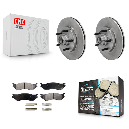[Avant] Kit de Disque et plaquette (céramique) de frein pour Ford F-150 Heritage avec 5 Lug Wheels RWD K8T-100740