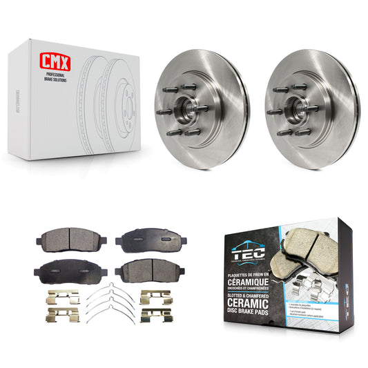 [Avant] Kit de Disque et plaquette (céramique) de frein pour Ford F-150 Lincoln Mark LT avec 6 Lug Wheels RWD K8T-100742