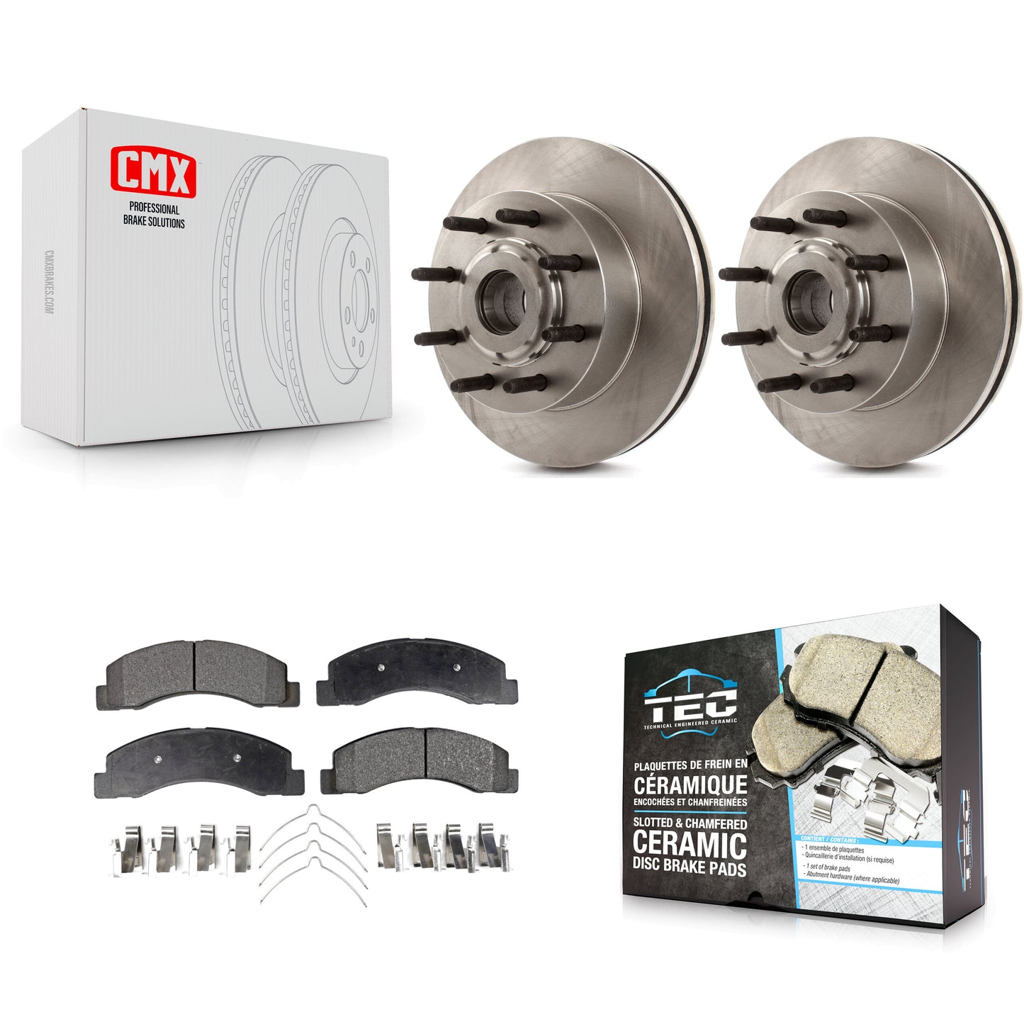 [Avant] Kit de Disque et plaquette (céramique) de frein pour 2005 Ford Excursion RWD K8T-100747