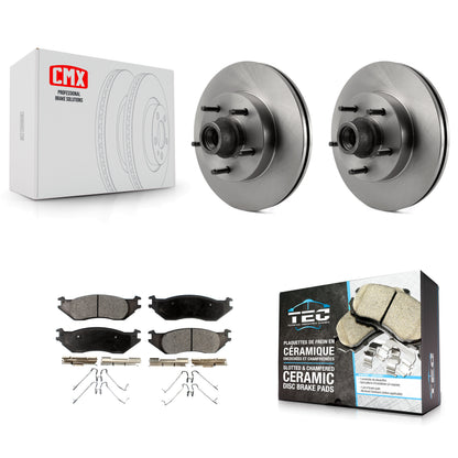 [Avant] Kit de Disque et plaquette (céramique) de frein pour Ford E-150 Club Wagon Econoline K8T-100748