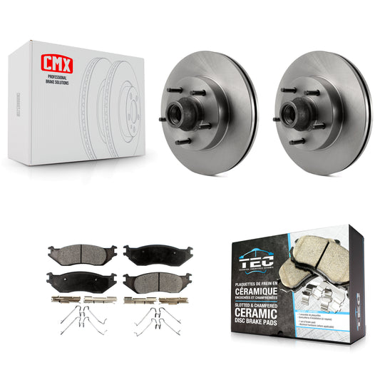 [Avant] Kit de Disque et plaquette (céramique) de frein pour Ford E-150 Club Wagon Econoline K8T-100748