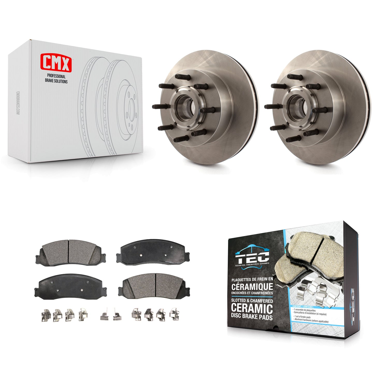 [Avant] Kit de Disque et plaquette (céramique) de frein pour Ford F-250 Super Duty F-350 RWD K8T-100753