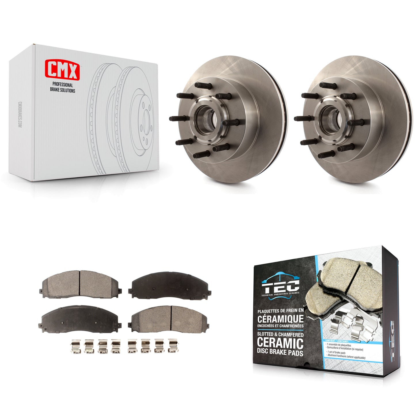 [Avant] Kit de Disque et plaquette (céramique) de frein pour 2013 Ford F-250 Super Duty F-350 K8T-100755
