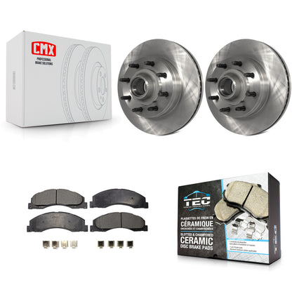 [Avant] Kit de Disque et plaquette (céramique) de frein pour Ford E-350 Super Duty E-250 E-150 E-450 Econoline K8T-100757