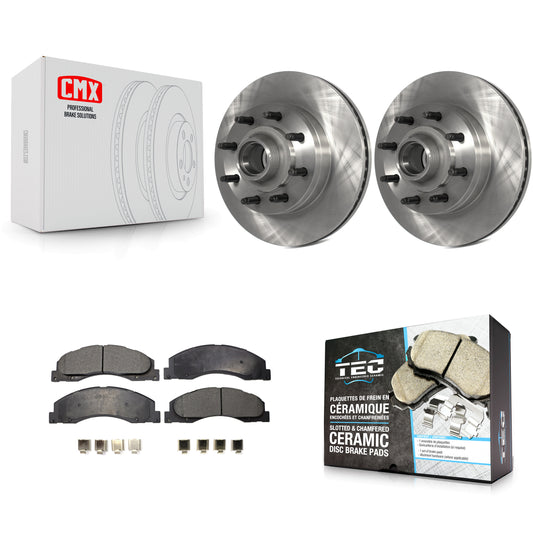 [Avant] Kit de Disque et plaquette (céramique) de frein pour Ford E-350 Super Duty E-250 E-150 E-450 Econoline K8T-100757