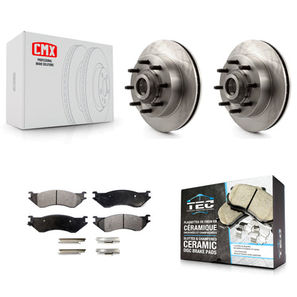 [Avant] Kit de Disque et plaquette (céramique) de frein pour 1999 Dodge Ram 1500 Van avec 4000 Lb Axle K8T-100763