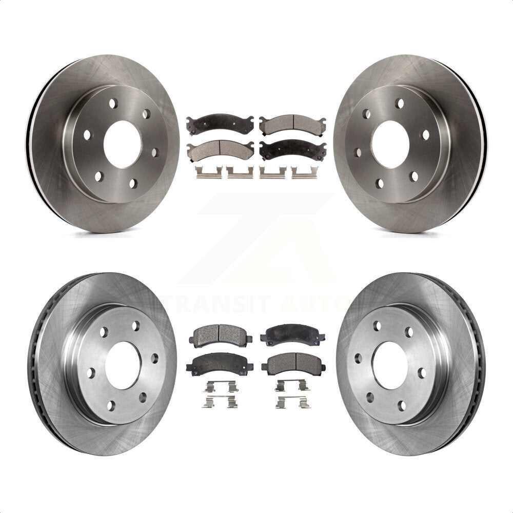 [Avant + Arrière] Kit de Disque et plaquette (céramique) de frein pour 2006 Chevrolet Express 2500 GAS engine avec 6 Lug Wheels K8T-100775 par Transit Auto