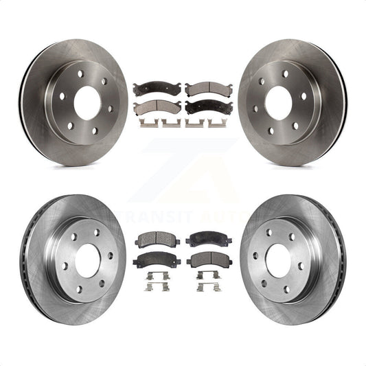 [Avant + Arrière] Kit de Disque et plaquette (céramique) de frein pour 2006 Chevrolet Express 2500 GAS engine avec 6 Lug Wheels K8T-100775 par Transit Auto