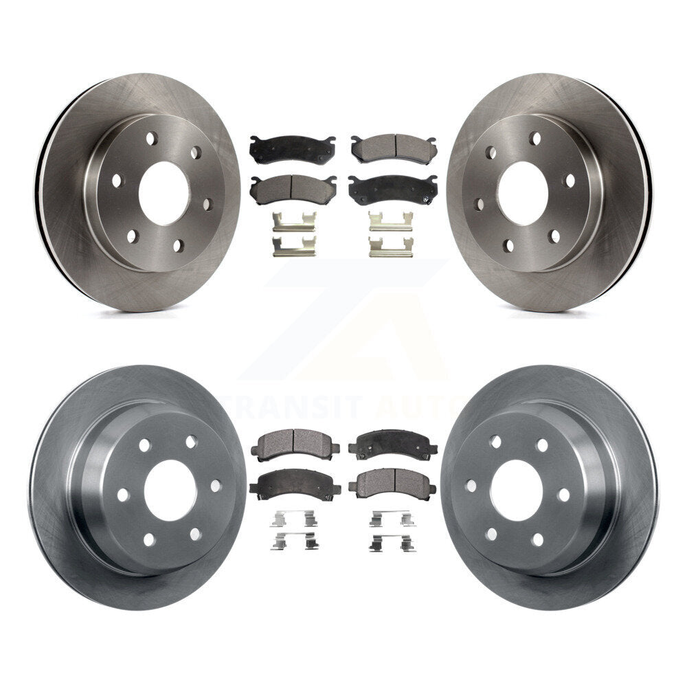 [Avant + Arrière] Kit de Disque et plaquette (céramique) de frein pour 2002 Chevrolet Avalanche 1500 avec Single Piston Caliper K8T-100779