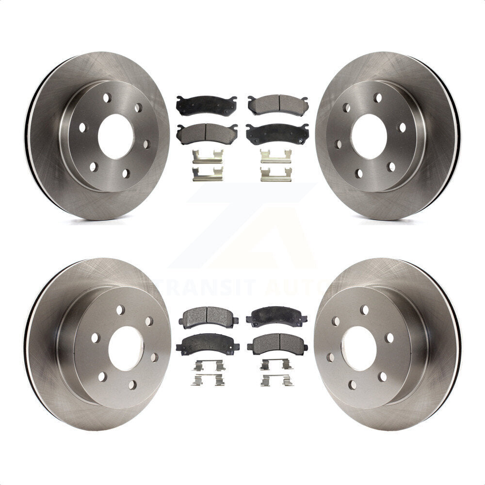 [Avant + Arrière] Kit de Disque et plaquette (céramique) de frein pour 2003-2005 Chevrolet Express 2500 GMC Savana K8T-100783 par Transit Auto