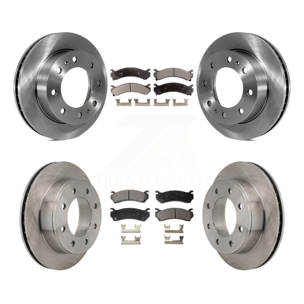 [Avant + Arrière] Kit de Disque et plaquette (céramique) de frein pour Chevrolet Silverado 2500 HD GMC Sierra Hummer H2 1500 Suburban Yukon XL Avalanche Classic K8T-100788
