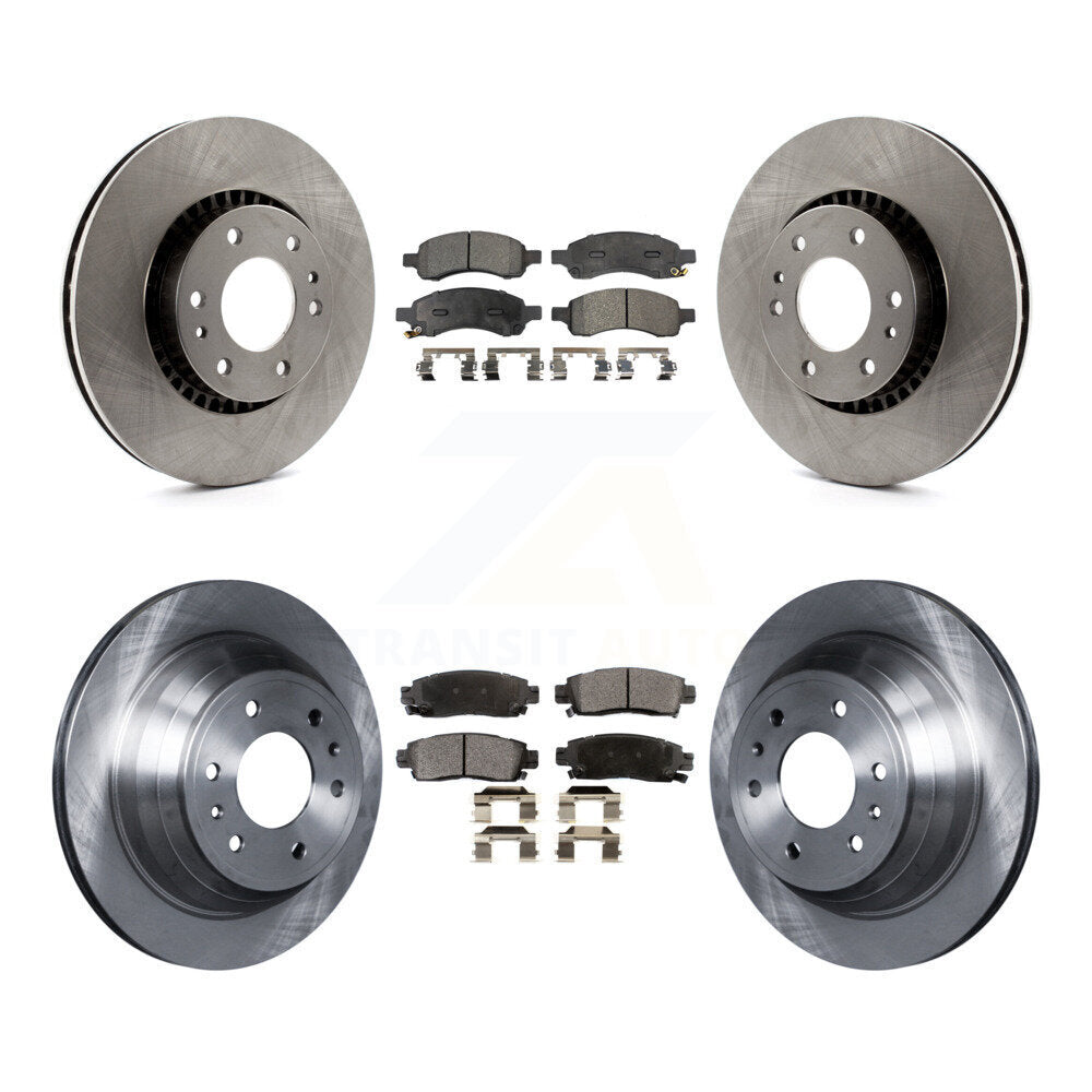 [Avant + Arrière] Kit de Disque et plaquette (céramique) de frein pour Chevrolet Trailblazer GMC Envoy EXT XL Buick Rainier Saab 9-7x Isuzu Ascender K8T-100797