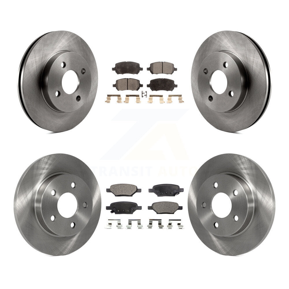 [Avant + Arrière] Kit de Disque et plaquette (céramique) de frein pour Pontiac G5 Pursuit avec Drum Brakes K8T-100804