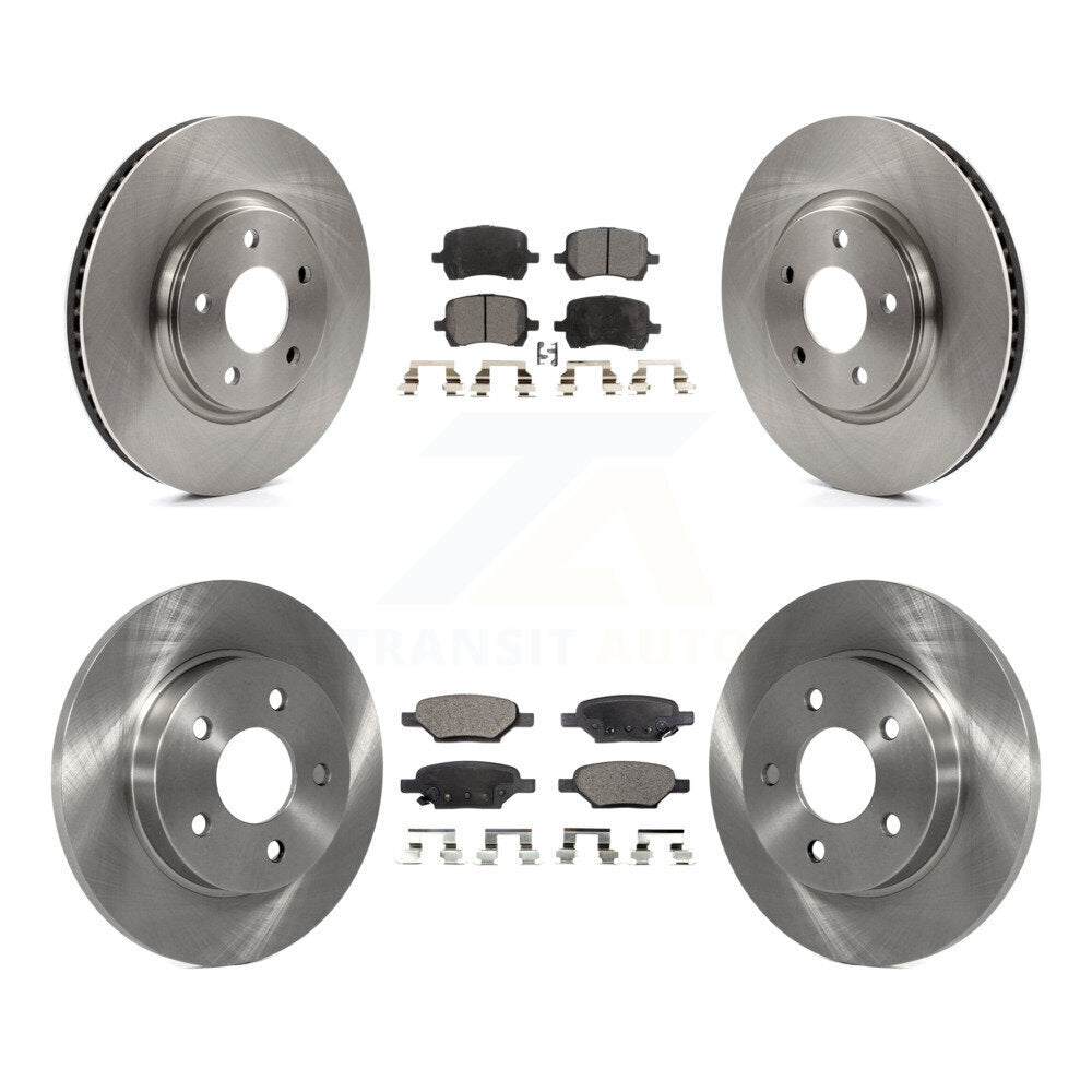[Avant + Arrière] Kit de Disque et plaquette (céramique) de frein pour Chevrolet Malibu Pontiac G6 Cobalt Saturn Aura G5 K8T-100806