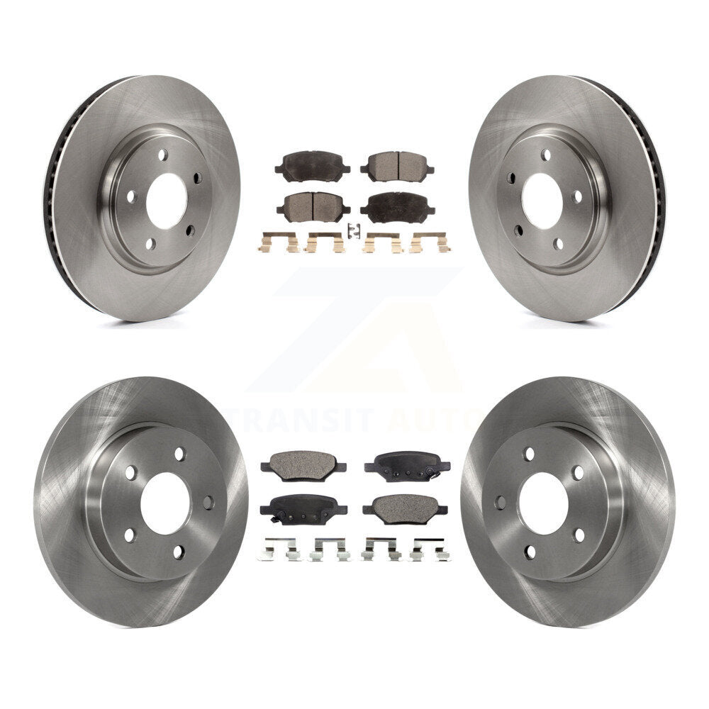 [Avant + Arrière] Kit de Disque et plaquette (céramique) de frein pour 2010 Pontiac G5 avec Brakes K8T-100807
