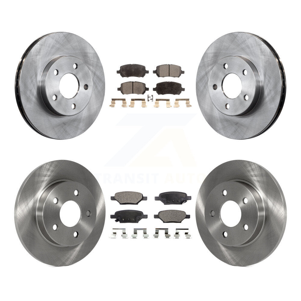 [Avant + Arrière] Kit de Disque et plaquette (céramique) de frein pour 2007-2010 Pontiac G5 avec Drum Brakes K8T-100837