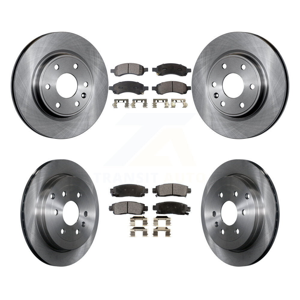 [Avant + Arrière] Kit de Disque et plaquette (céramique) de frein pour Chevrolet Traverse GMC Acadia Buick Enclave Saturn Outlook Limited K8T-100841