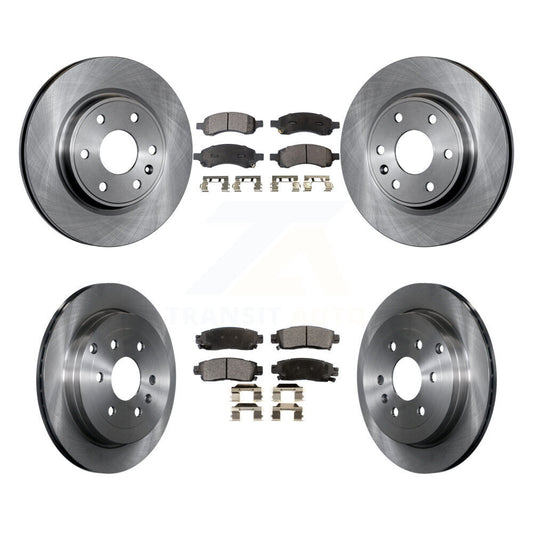 [Avant + Arrière] Kit de Disque et plaquette (céramique) de frein pour Chevrolet Traverse GMC Acadia Buick Enclave Saturn Outlook Limited K8T-100841