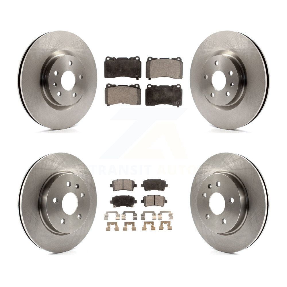 [Avant + Arrière] Kit de Disque et plaquette (céramique) de frein pour 2013-2019 Cadillac XTS sans Heavy Duty Brakes K8T-100843