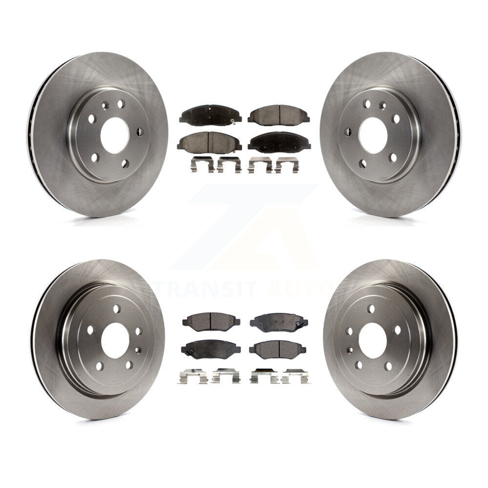 [Avant + Arrière] Kit de Disque et plaquette (céramique) de frein pour Cadillac CTS sans Heavy Duty Brakes K8T-100856