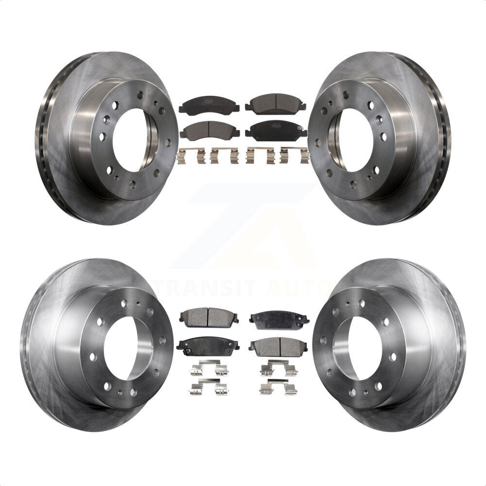 [Avant + Arrière] Kit de Disque et plaquette (céramique) de frein pour 2011 Chevrolet Silverado 1500 Hybrid K8T-100873 par Transit Auto