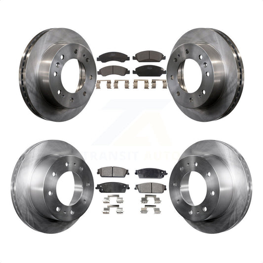 [Avant + Arrière] Kit de Disque et plaquette (céramique) de frein pour 2011 Chevrolet Silverado 1500 Hybrid K8T-100873 par Transit Auto