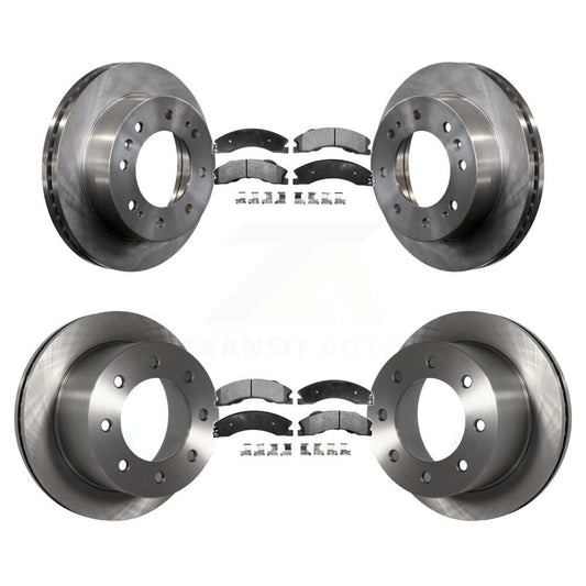 [Avant + Arrière] Kit de Disque et plaquette (céramique) de frein pour 2011-2019 Chevrolet Silverado 3500 HD GMC Sierra avec Dual Wheels K8T-100876