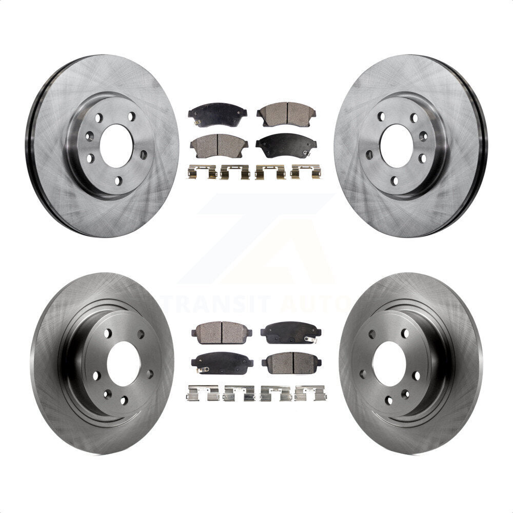[Avant + Arrière] Kit de Disque et plaquette (céramique) de frein pour Chevrolet Cruze Buick Verano Volt Orlando K8T-100877 par Transit Auto